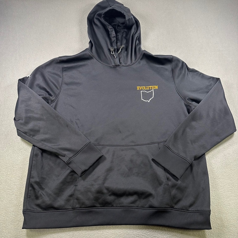 Under Armour Mens XXL Evolution Ohio Hoodie Black Loose Fit Sweatshirt